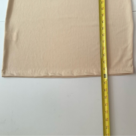 Chic Beige Ruffle Sleeve Mini Dress NWOT - Picture 8 of 9